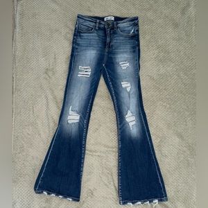BKE Distressed Flare Jeans